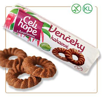 Celihope Kakaové venčeky s amarantom 100g / 1,19 € s DPH